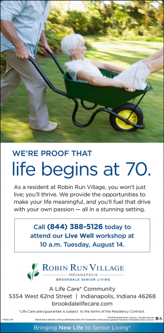 We Re Proof That Life Begins At 70 Robin Run Village